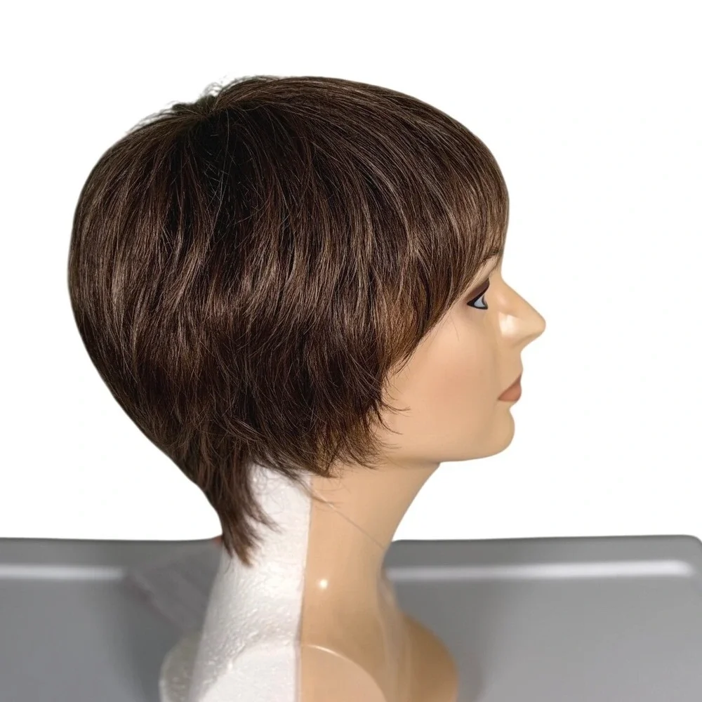 Henry Margu Petite Faith Synthetic Wig 8/14H Brown NWT Pixie‎ Cut